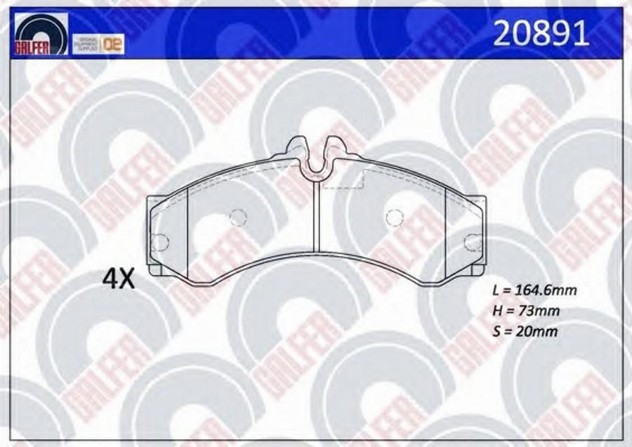 Galfer 20891 - Kit pastiglie freno, Freno a disco autozon.pro