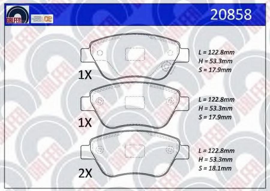 Galfer 20858 - Kit pastiglie freno, Freno a disco autozon.pro