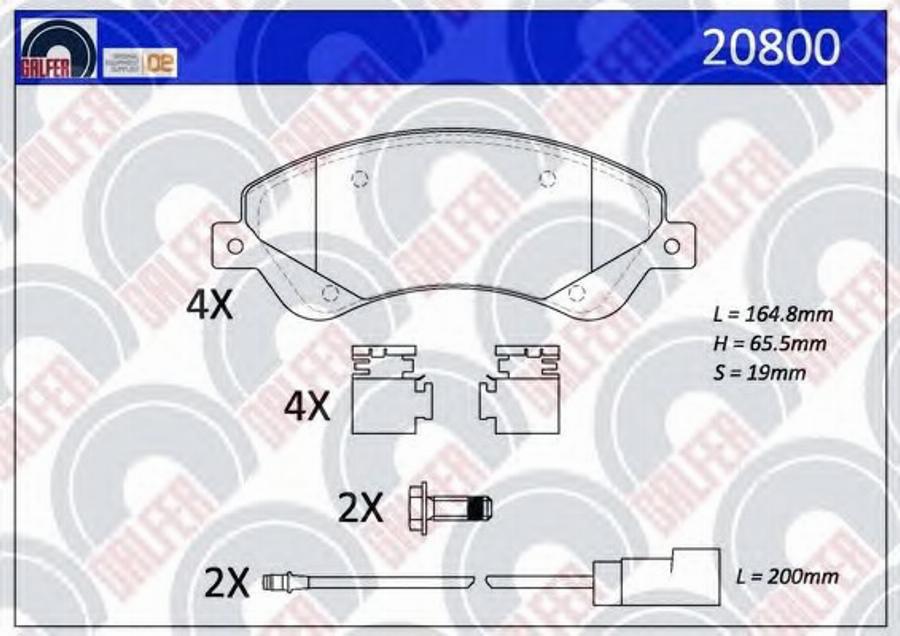 Galfer 20800 - Kit pastiglie freno, Freno a disco autozon.pro