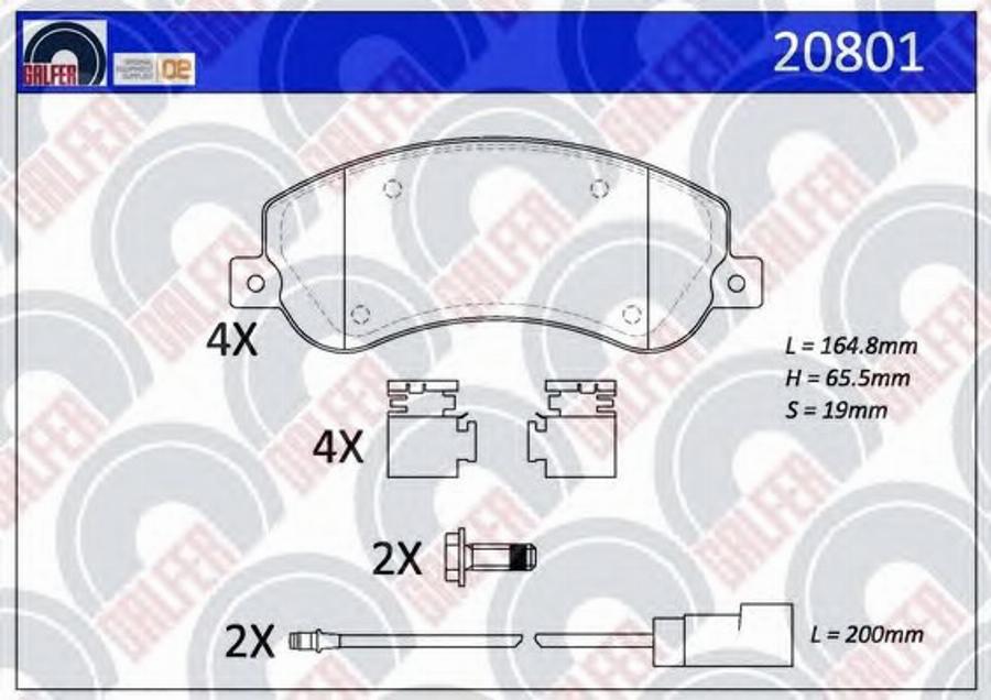 Galfer 20801 - Kit pastiglie freno, Freno a disco autozon.pro