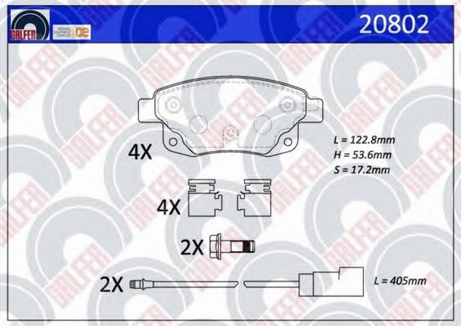 Galfer 20802 - Kit pastiglie freno, Freno a disco autozon.pro