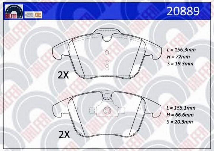 Galfer 20889 - Kit pastiglie freno, Freno a disco autozon.pro