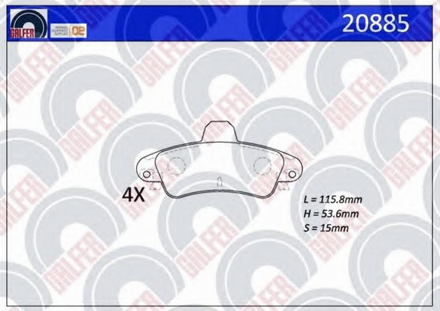 Galfer 20885 - Kit pastiglie freno, Freno a disco autozon.pro