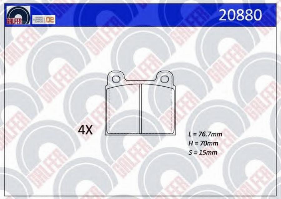 Galfer 20880 - Kit pastiglie freno, Freno a disco autozon.pro