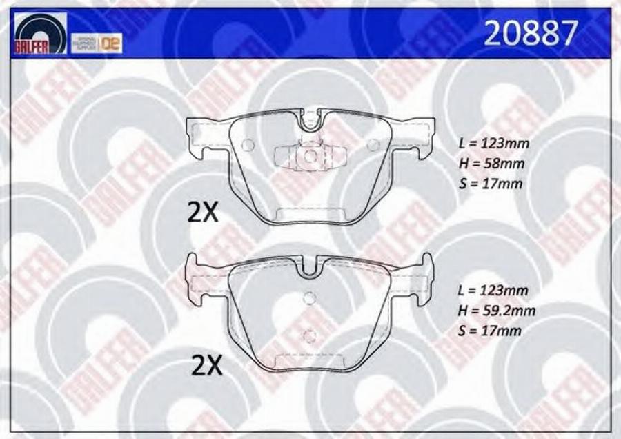 Galfer 20887 - Kit pastiglie freno, Freno a disco autozon.pro