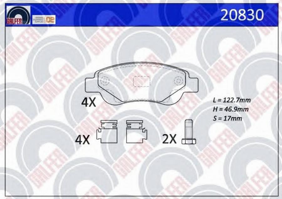 Galfer 20830 - Kit pastiglie freno, Freno a disco autozon.pro