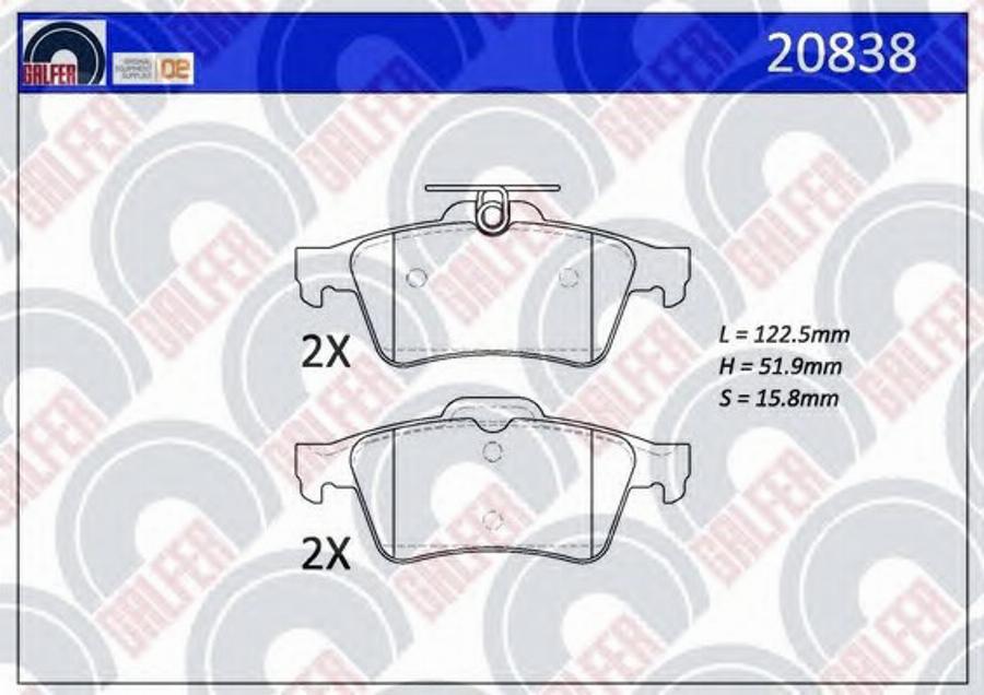 Galfer 20838 - Kit pastiglie freno, Freno a disco autozon.pro