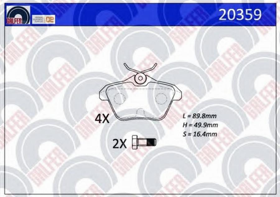 Galfer 20359 - Kit pastiglie freno, Freno a disco autozon.pro