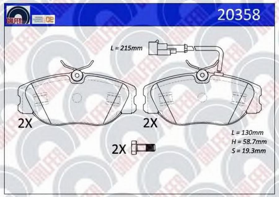 Galfer 20358 - Kit pastiglie freno, Freno a disco autozon.pro