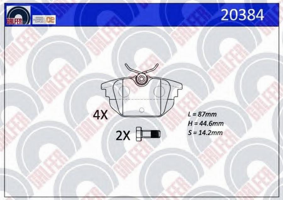 Galfer 20384 - Kit pastiglie freno, Freno a disco autozon.pro