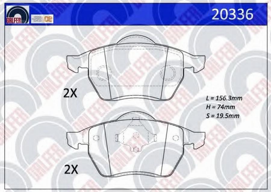 Galfer 20336 - Kit pastiglie freno, Freno a disco autozon.pro