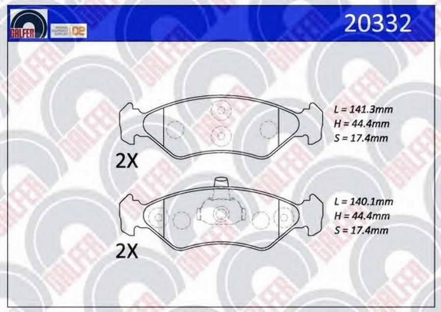 Galfer 20332 - Kit pastiglie freno, Freno a disco autozon.pro