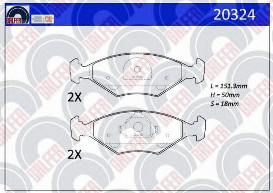 Galfer 20324 - Kit pastiglie freno, Freno a disco autozon.pro