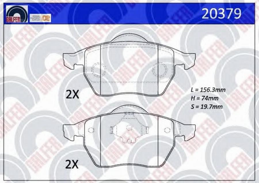 Galfer 20379 - Kit pastiglie freno, Freno a disco autozon.pro