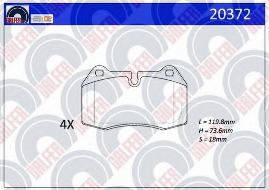 Galfer 20372 - Kit pastiglie freno, Freno a disco autozon.pro