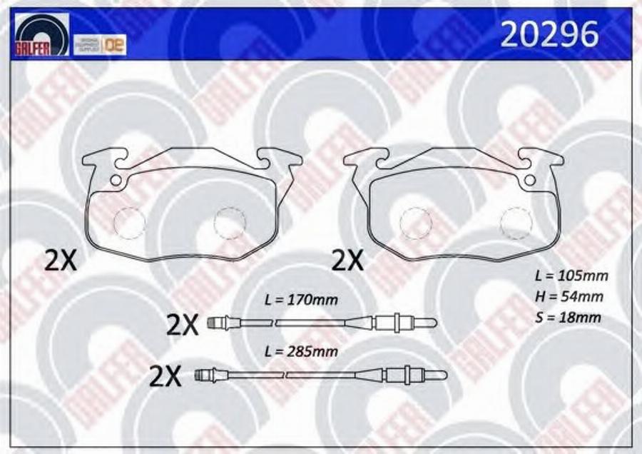 Galfer 20296 - Kit pastiglie freno, Freno a disco autozon.pro