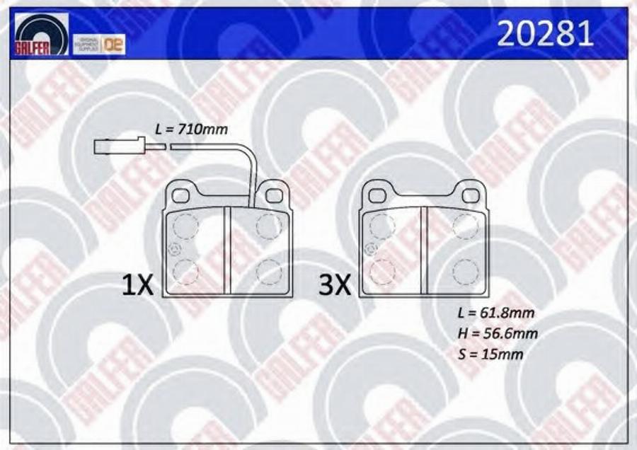 Galfer 20281 - Kit pastiglie freno, Freno a disco autozon.pro