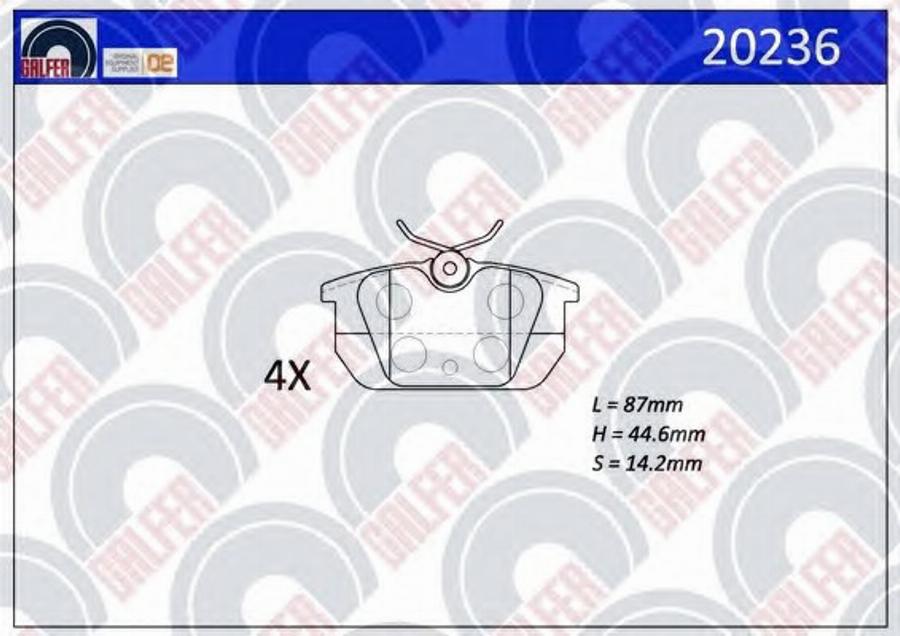 Galfer 20236 - Kit pastiglie freno, Freno a disco autozon.pro