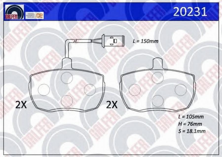 Galfer 20231 - Kit pastiglie freno, Freno a disco autozon.pro