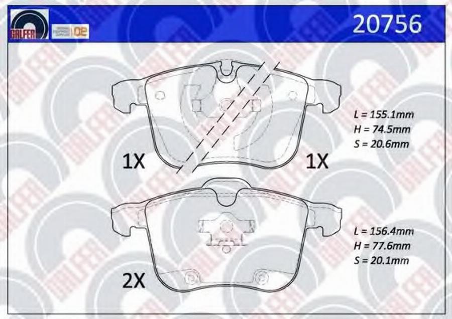 Galfer 20756 - Kit pastiglie freno, Freno a disco autozon.pro