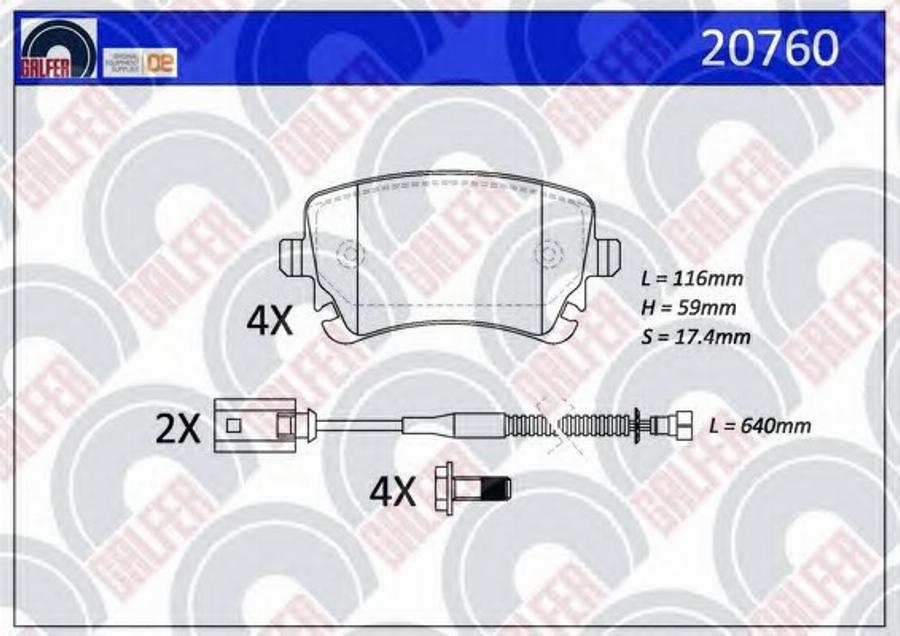 Galfer 20760 - Kit pastiglie freno, Freno a disco autozon.pro