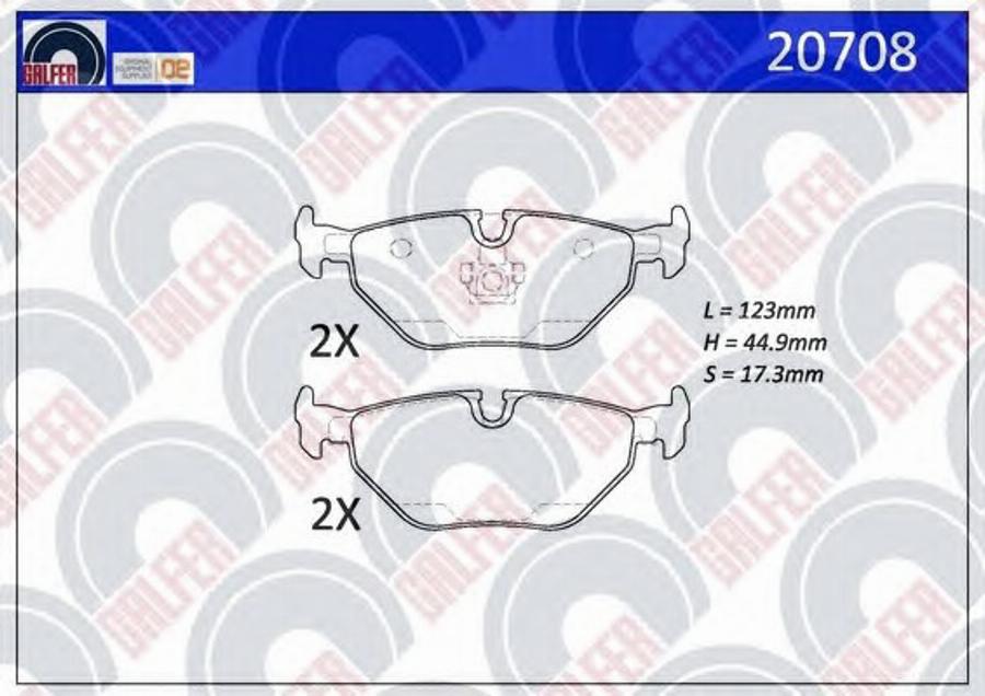 Galfer 20708 - Kit pastiglie freno, Freno a disco autozon.pro