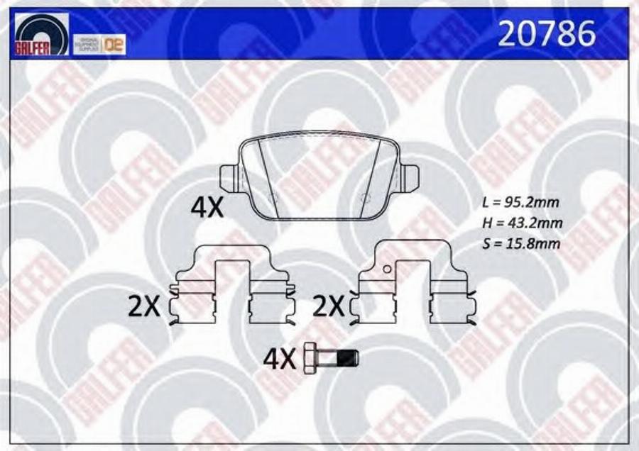 Galfer 20786 - Kit pastiglie freno, Freno a disco autozon.pro