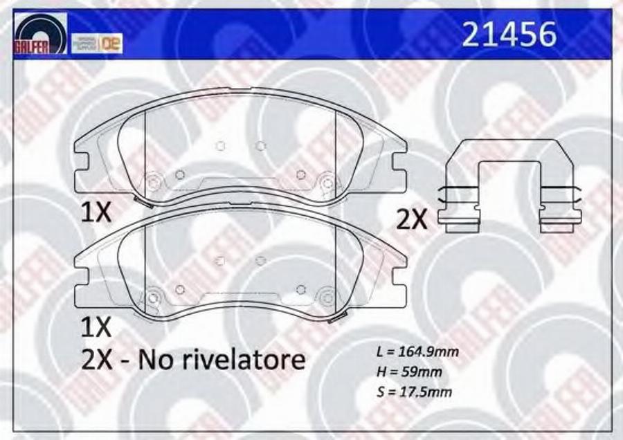 Galfer 21456 - Kit pastiglie freno, Freno a disco autozon.pro