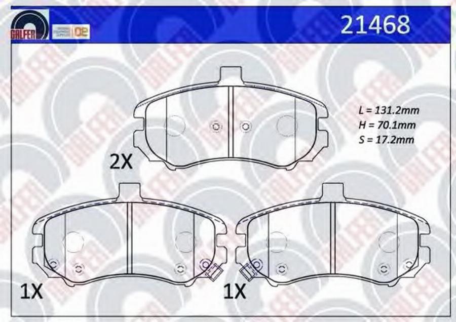 Galfer 21468 - Kit pastiglie freno, Freno a disco autozon.pro