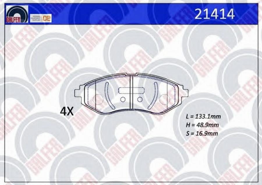 Galfer 21414 - Kit pastiglie freno, Freno a disco autozon.pro