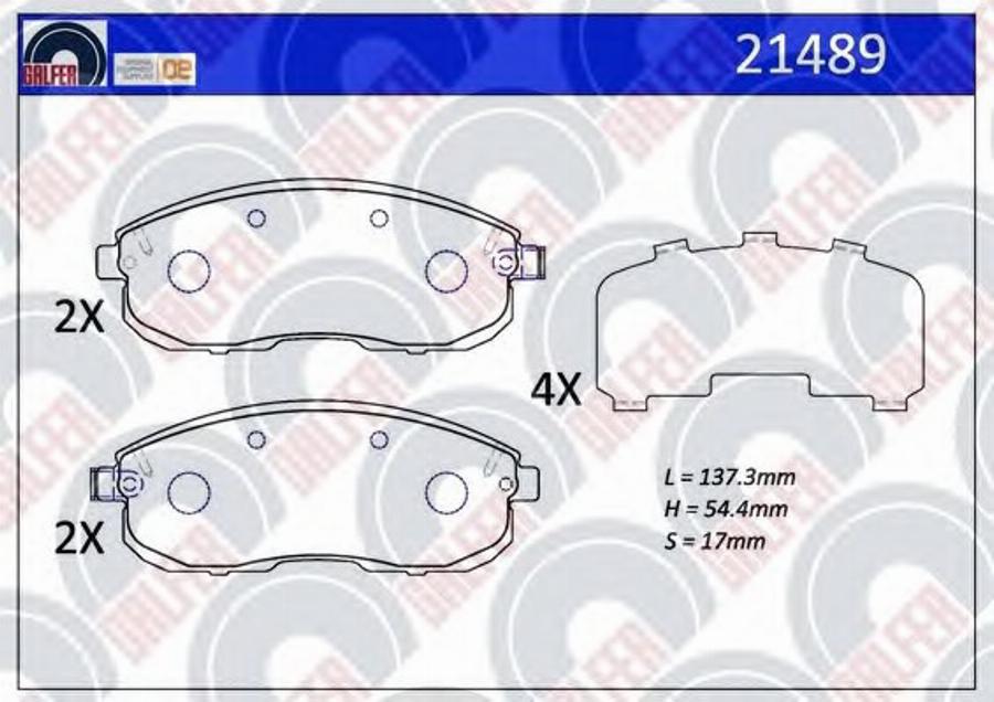 Galfer 21489 - Kit pastiglie freno, Freno a disco autozon.pro