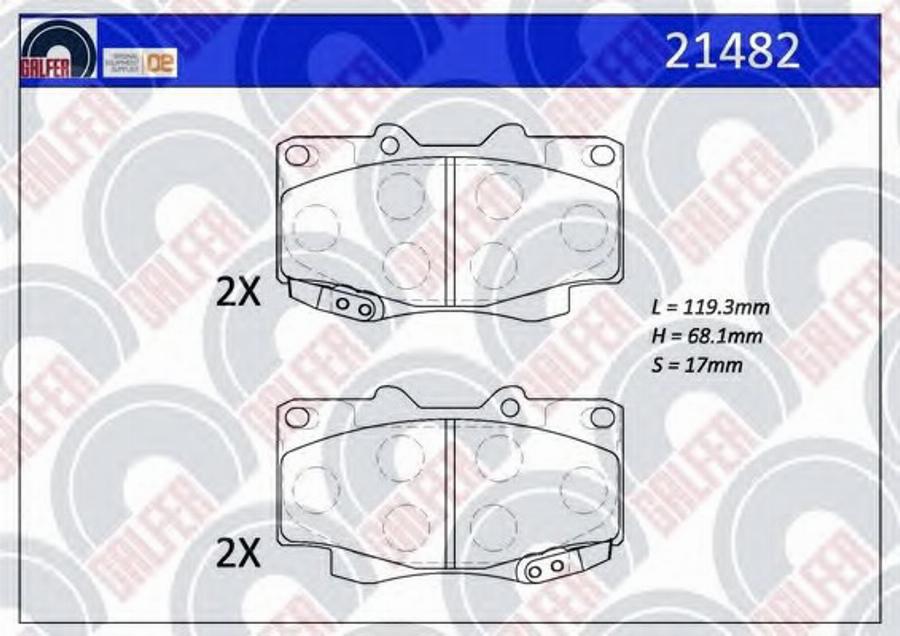 Galfer 21482 - Kit pastiglie freno, Freno a disco autozon.pro