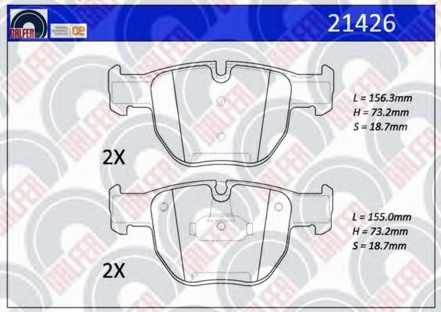 Galfer 21426 - Kit pastiglie freno, Freno a disco autozon.pro