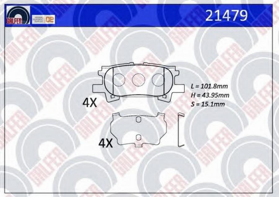 Galfer 21479 - Kit pastiglie freno, Freno a disco autozon.pro