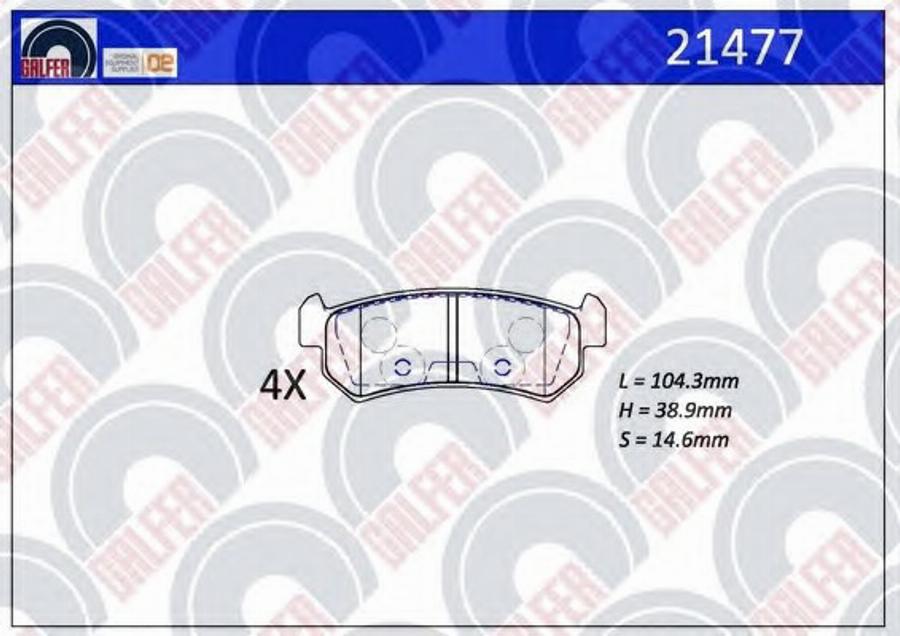 Galfer 21477 - Kit pastiglie freno, Freno a disco autozon.pro