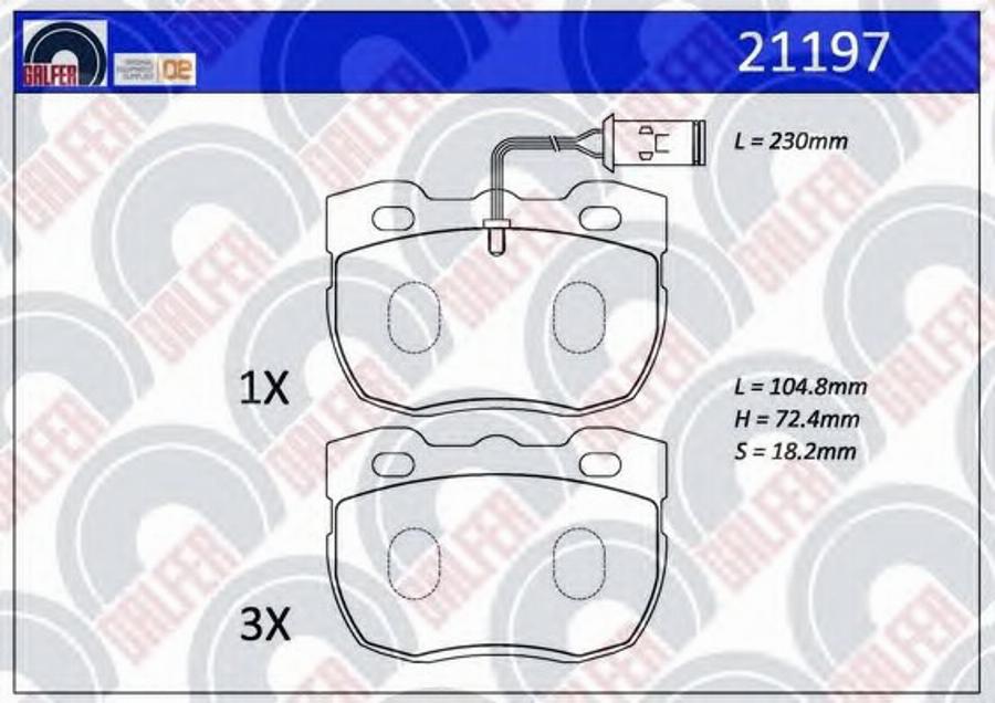 Galfer 21197 - Kit pastiglie freno, Freno a disco autozon.pro