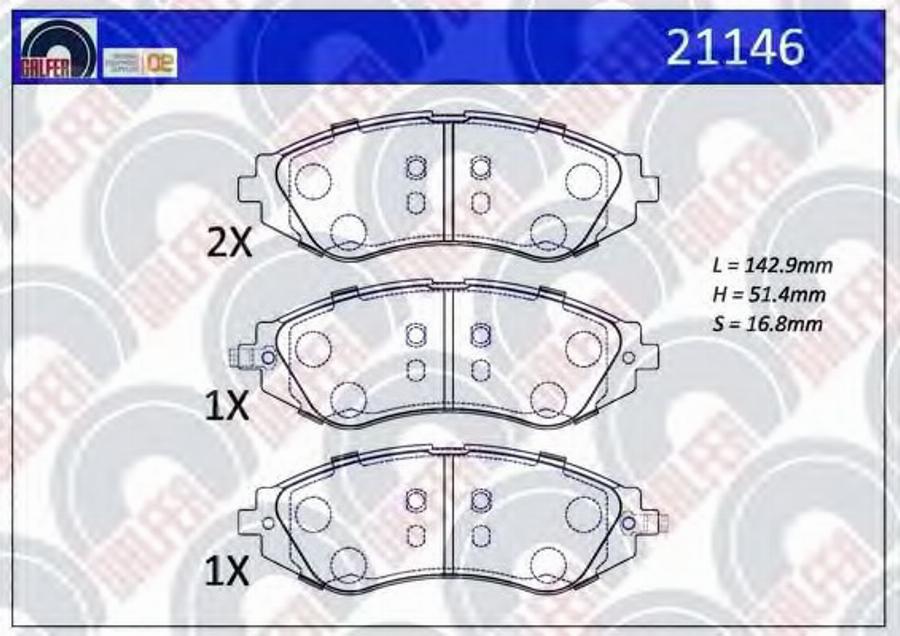 Galfer 21146 - Kit pastiglie freno, Freno a disco autozon.pro