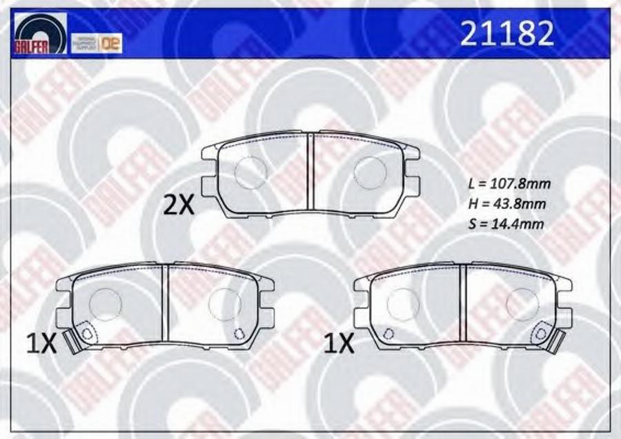 Galfer 21182 - Kit pastiglie freno, Freno a disco autozon.pro