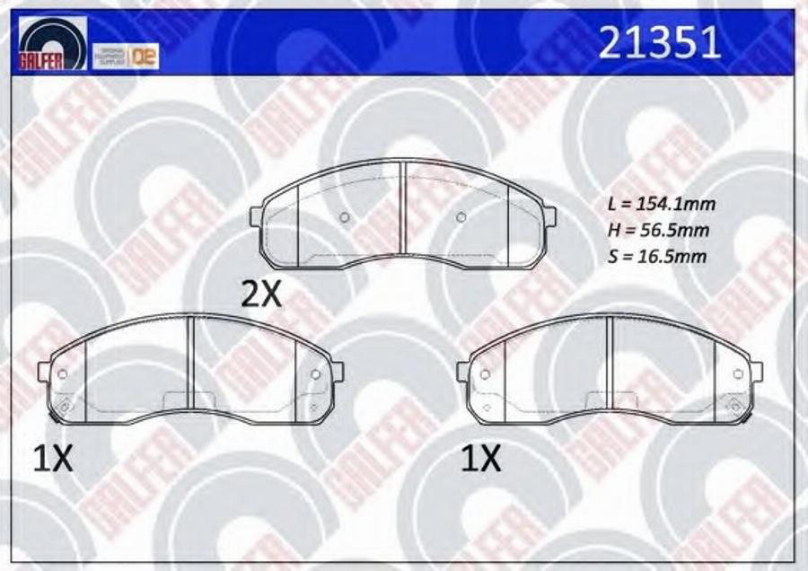 Galfer 21351 - Kit pastiglie freno, Freno a disco autozon.pro