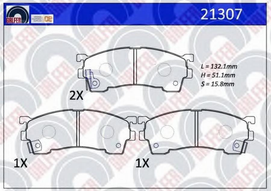 Galfer 21307 - Kit pastiglie freno, Freno a disco autozon.pro