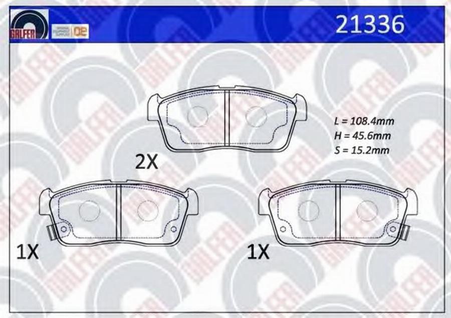 Galfer 21336 - Kit pastiglie freno, Freno a disco autozon.pro