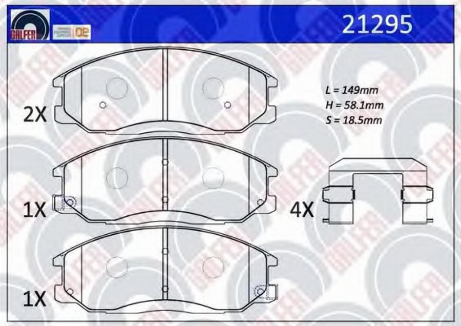 Galfer 21295 - Kit pastiglie freno, Freno a disco autozon.pro