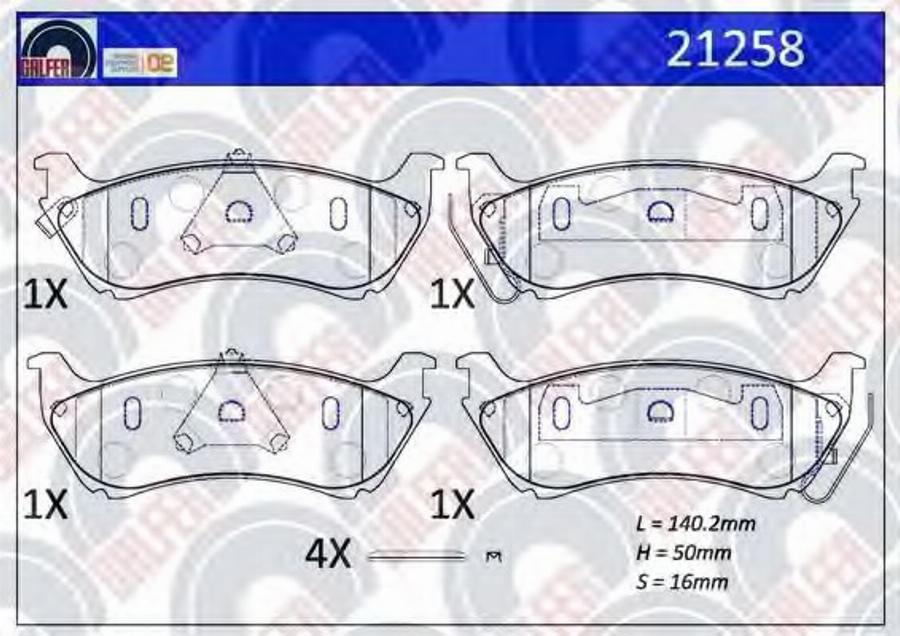 Galfer 21258 - Kit pastiglie freno, Freno a disco autozon.pro