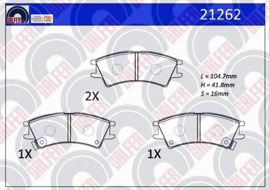 Galfer 21262 - Kit pastiglie freno, Freno a disco autozon.pro