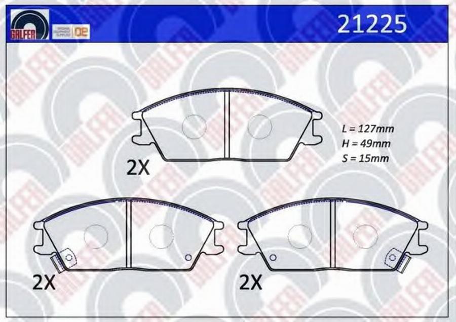 Galfer 21225 - Kit pastiglie freno, Freno a disco autozon.pro