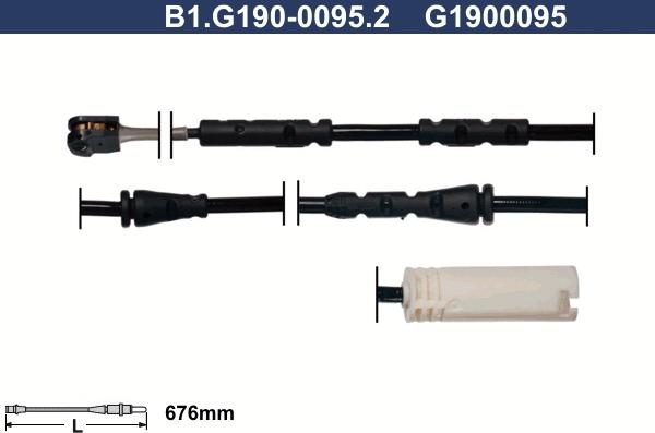 Galfer B1.G190-0095.2 - Contatto segnalazione, Usura past. freno / mat. d'attrito autozon.pro