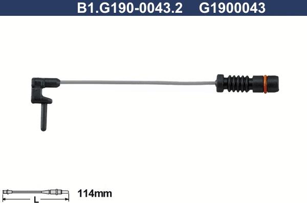 Galfer B1.G190-0043.2 - Contatto segnalazione, Usura past. freno / mat. d'attrito autozon.pro