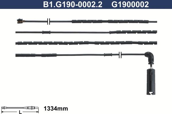 Galfer B1.G190-0002.2 - Contatto segnalazione, Usura past. freno / mat. d'attrito autozon.pro