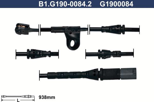 Galfer B1.G190-0084.2 - Contatto segnalazione, Usura past. freno / mat. d'attrito autozon.pro