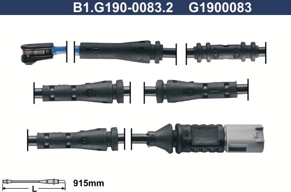 Galfer B1.G190-0083.2 - Contatto segnalazione, Usura past. freno / mat. d'attrito autozon.pro